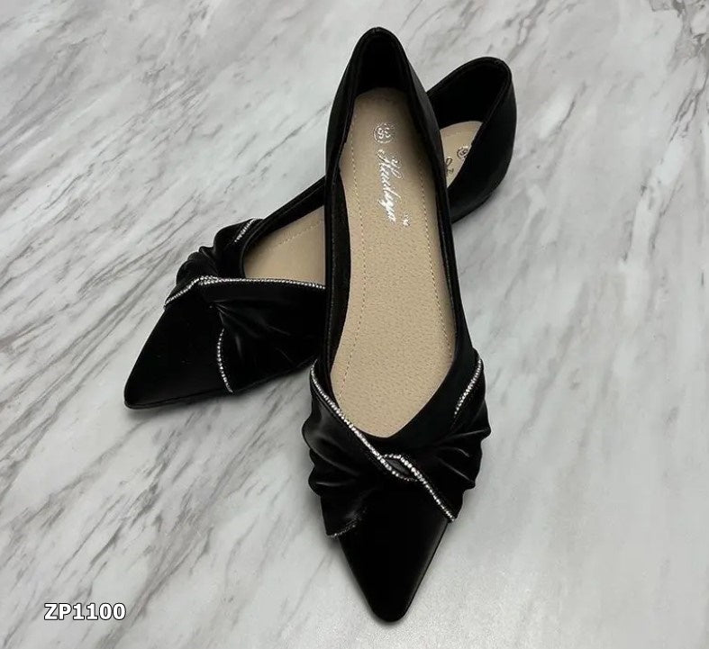Zapato bajo flat color negro