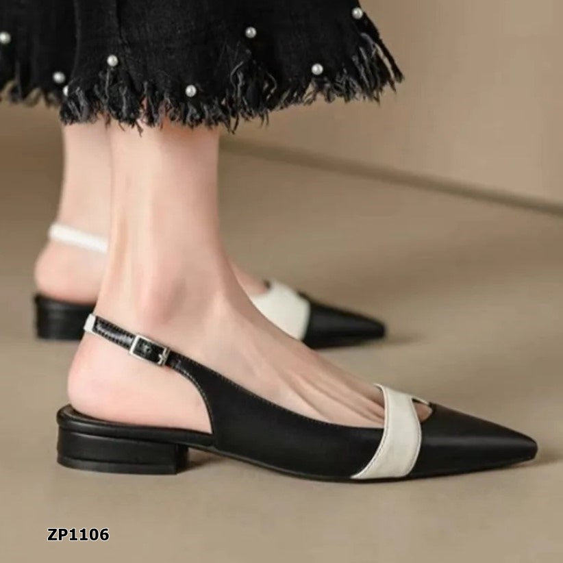 Zapato bajo color blanco con negro