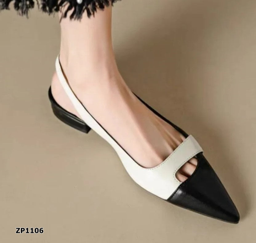 Zapato bajo color blanco con negro