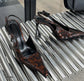 Zapato de tacón alto leopard print