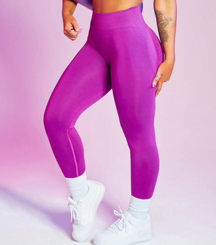 Leggings  de cintura alta (a prueba de sentadillas) color morado